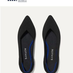 New with box Rothy’s Black Pointed Flats 9 1/2